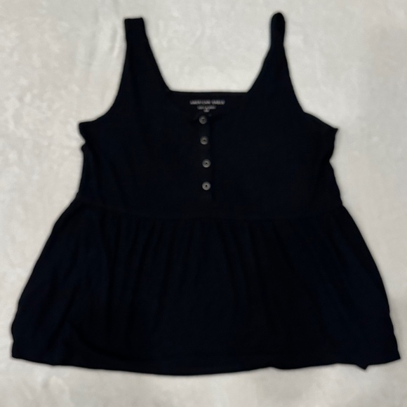 AMERICAN EAGLE SOFT AND SEXY RIBBED BLACK TANK TOP MEDIUM - Picture 1 of 3